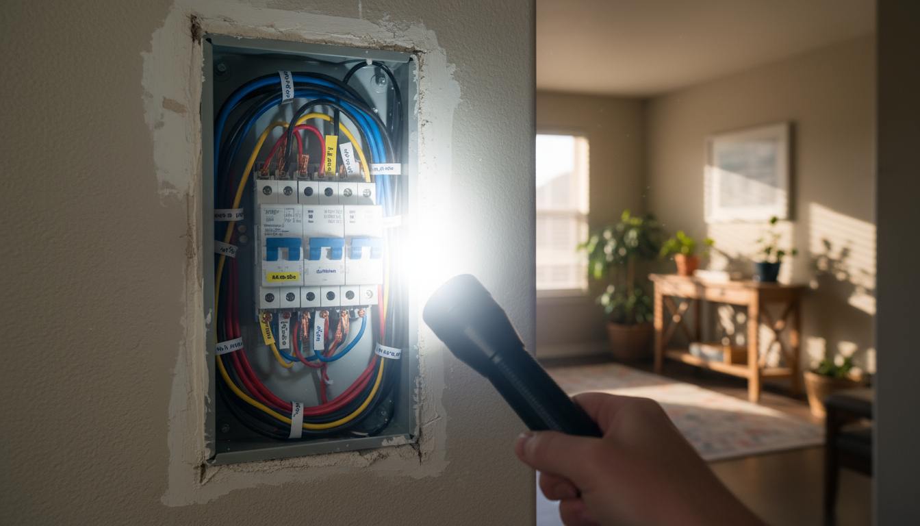 Electrical breaker panel - turn off power before water damage response