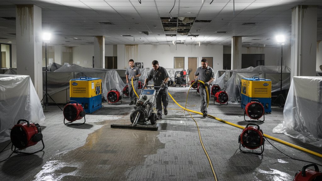 Commercial flood recovery extraction equipment for business restoration