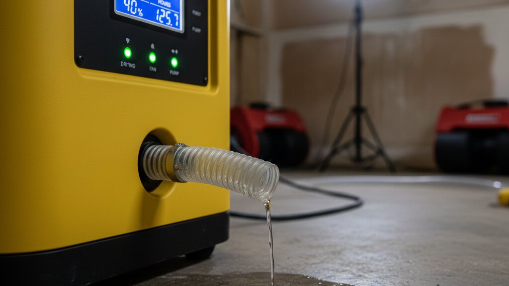 Structural drying equipment control panel for moisture removal