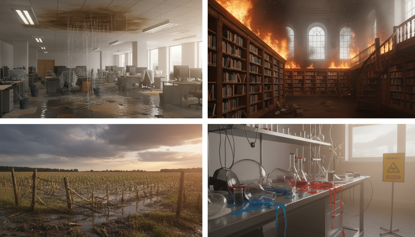 Common disaster scenarios requiring emergency recovery planning and preparation