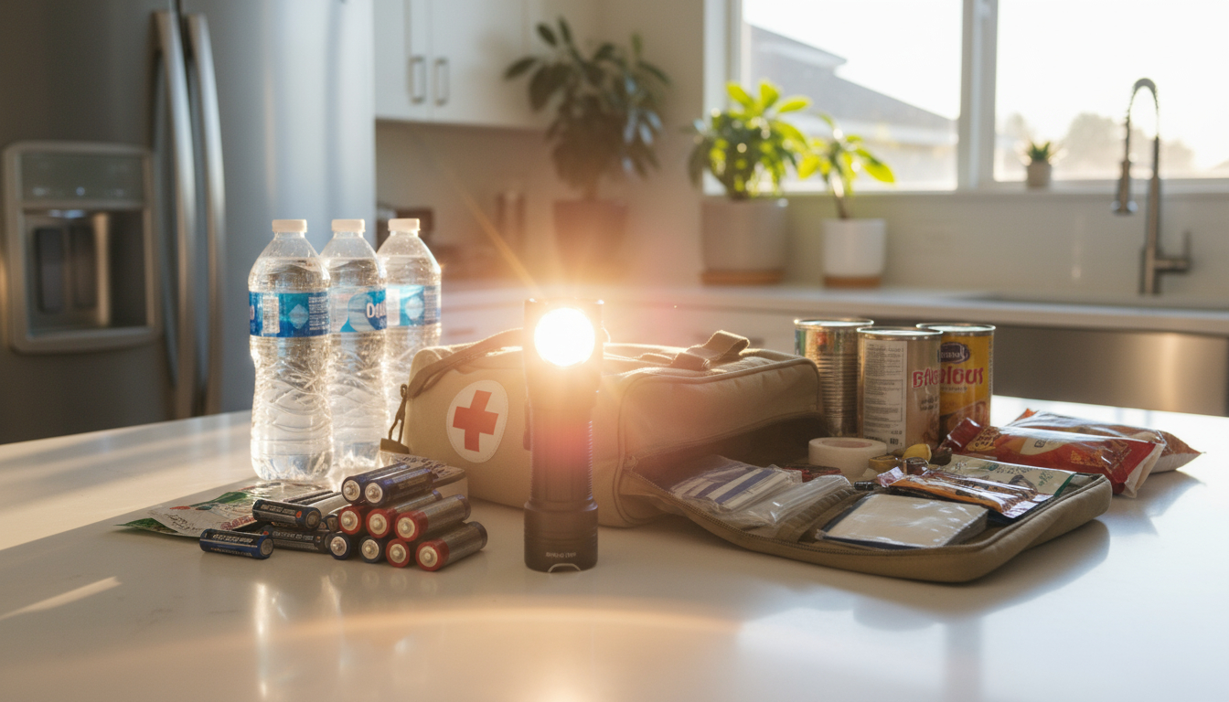 Complete emergency supply kit for storm preparation and hurricane readiness