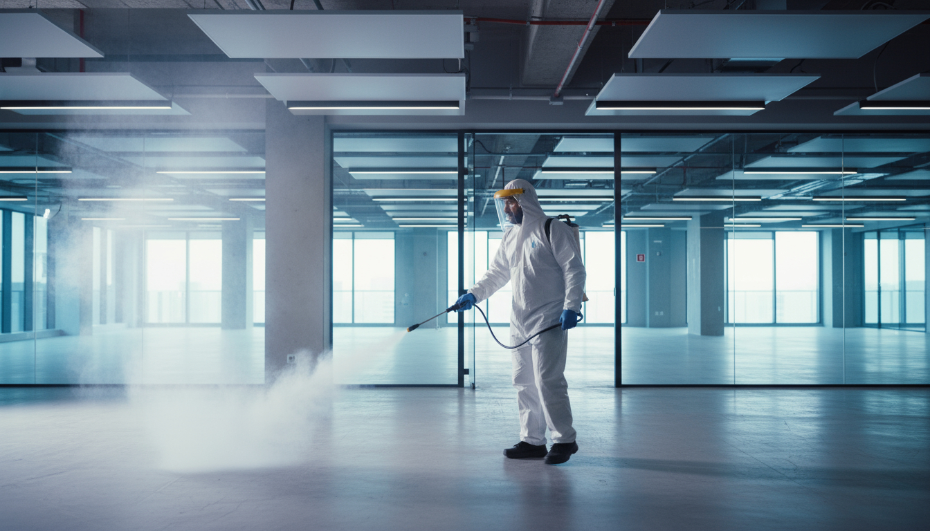 Electrostatic disinfection equipment used in professional infection control services