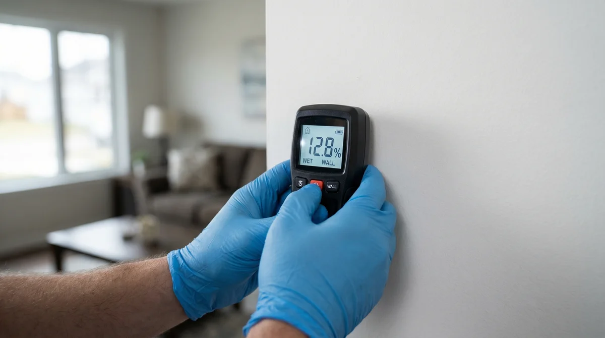 Moisture detection during mold removal in Toms River NJ inspection phase