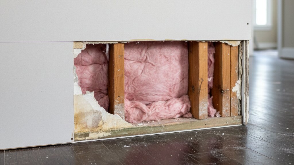 Flood cut drywall technique for drywall replacement after water damage